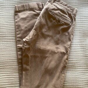 J Crew 484 Slim Men's Chino Pants 29x32 Tan Brown Tapered Khaki Cotton Blend